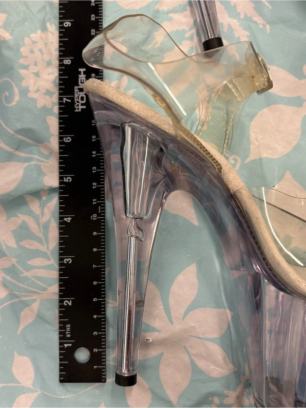 Pleaser clear platforms Size 8